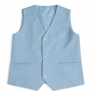 Boys Light Blue Dress Vest Size 12 Formal Wedding Easter
